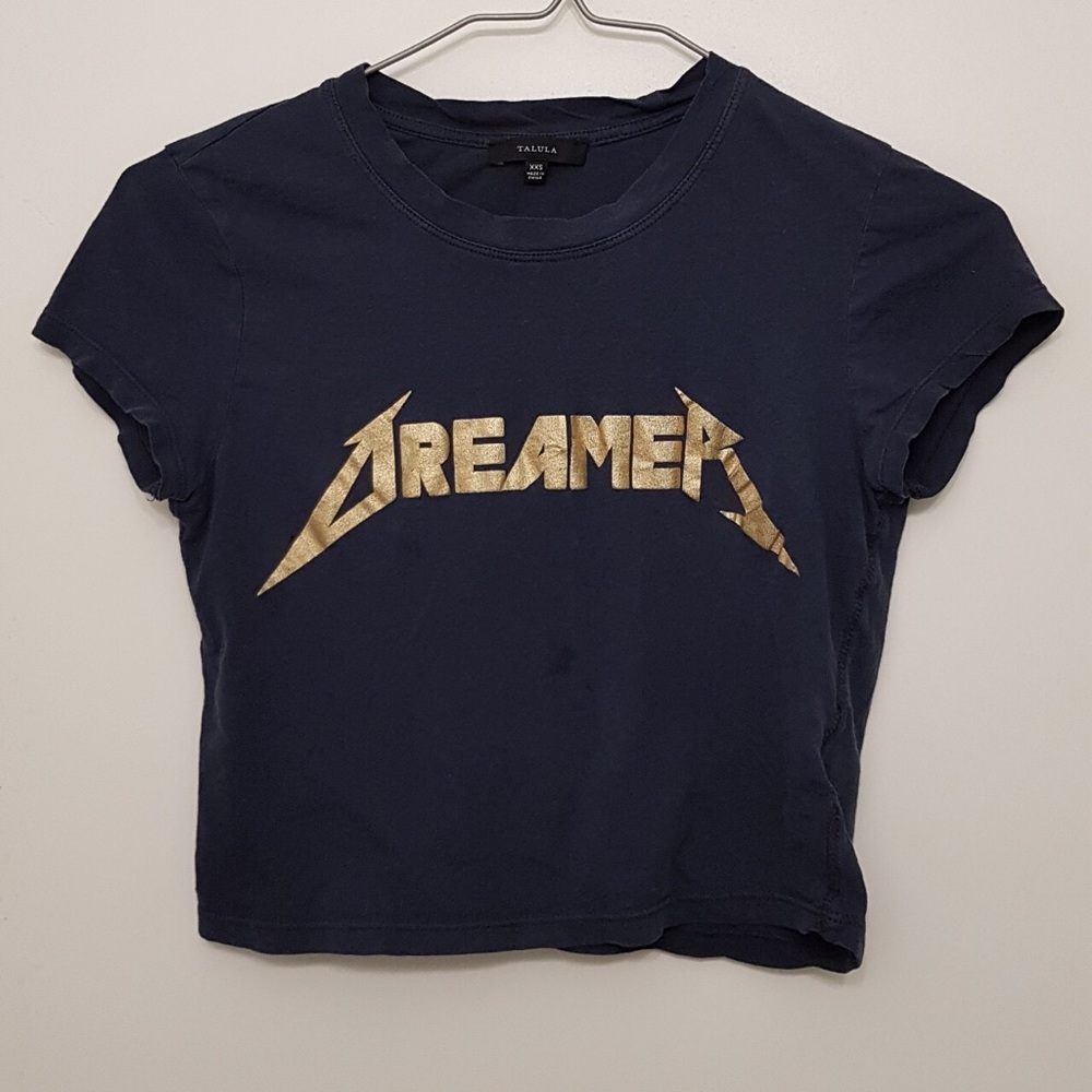 Talula crop tee navy transformer 
Size xxs